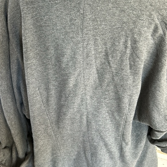 James Perse gray open front cardigan sweatshirt pockets roll sleeves heavy - Picture 9 of 16